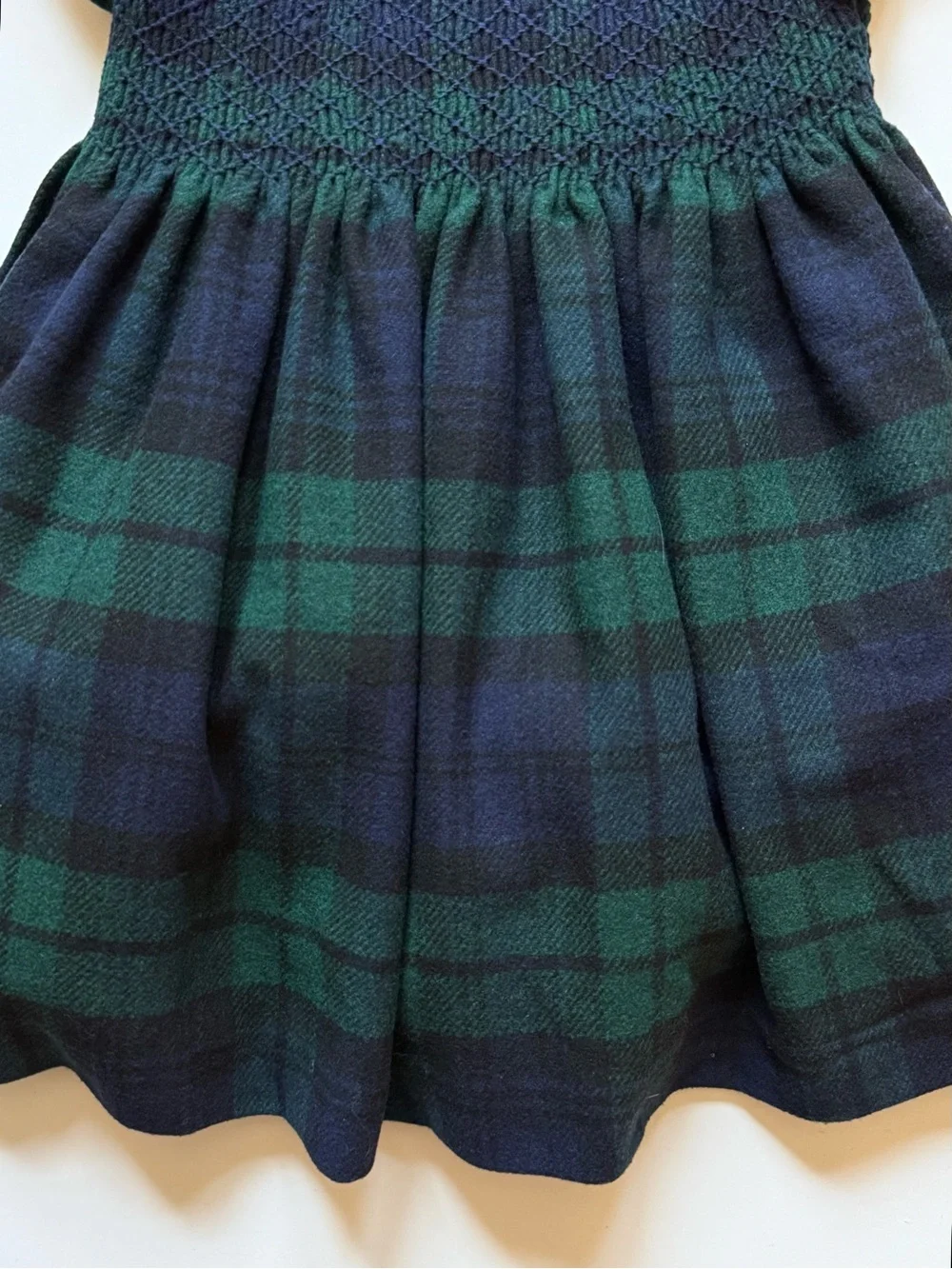 Ralph Lauren Baby Girl Plaid Smocked Dress & Bloomer - Size 12M